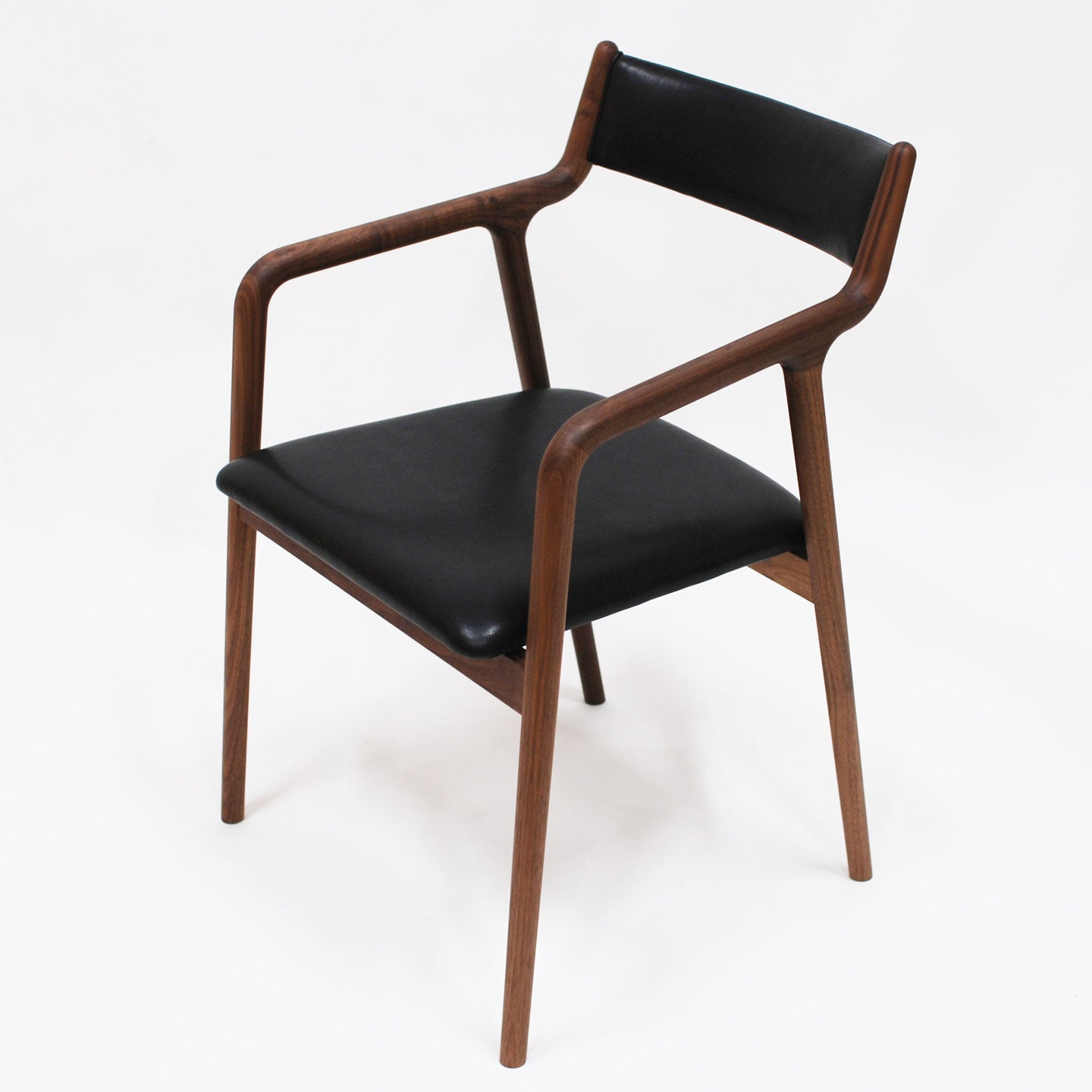 Pepe Dining Chair | Black Leather Seat