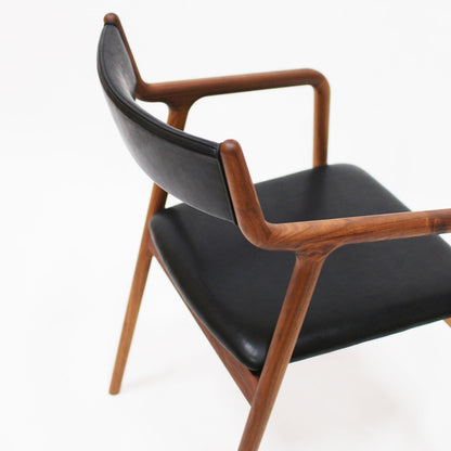 Pepe Dining Chair | Black Leather Seat