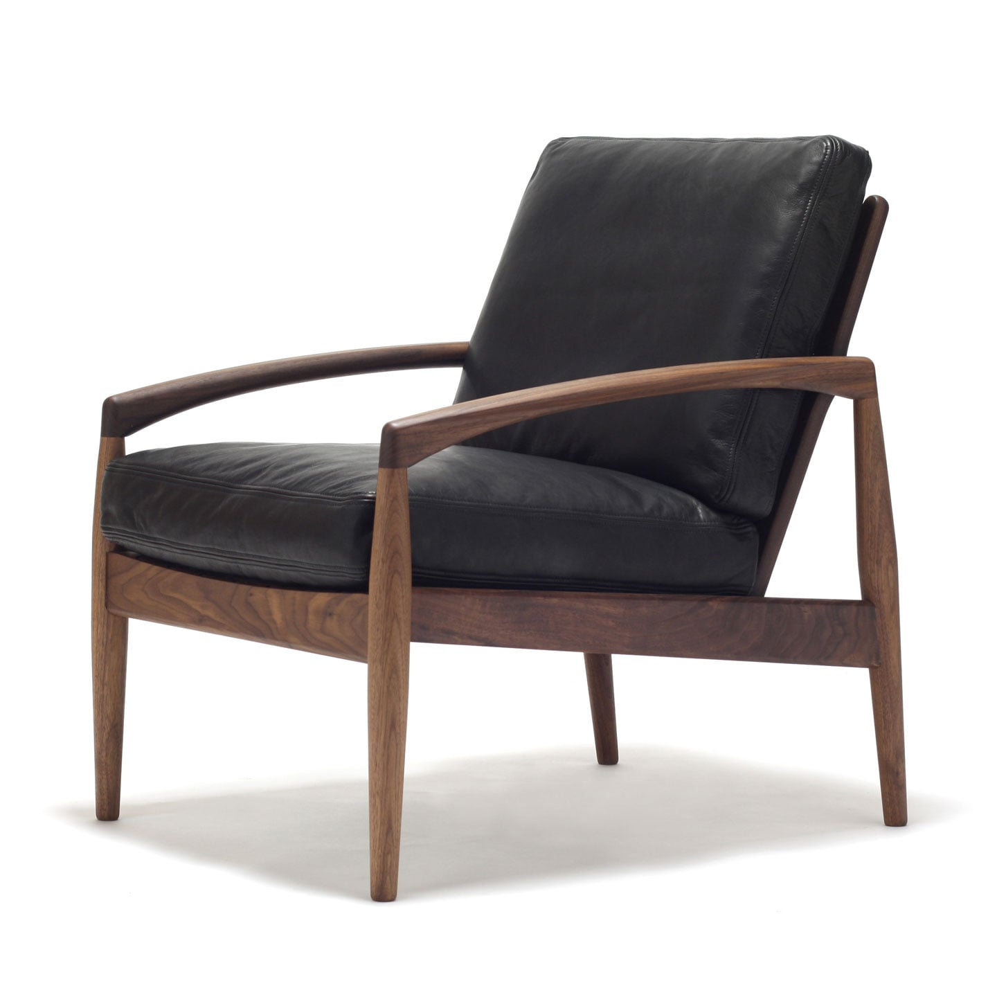 Paperknife Lounge Chair | Anthracite Matt Leather L4SO-DU21003