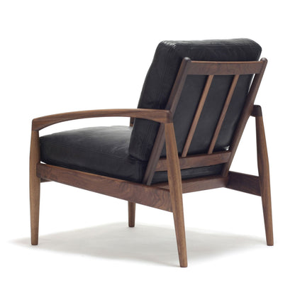 Paperknife Lounge Chair | Black Aniline Leather L2YA