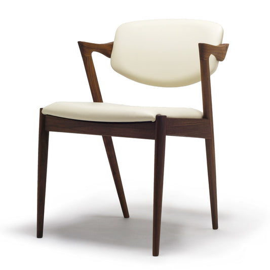 No 42 Dining Chair | White Leather