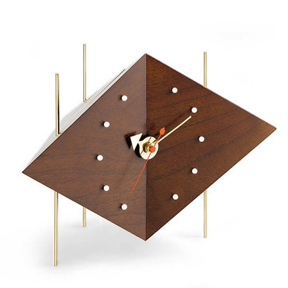 Diamond Desk Clock | Walnut