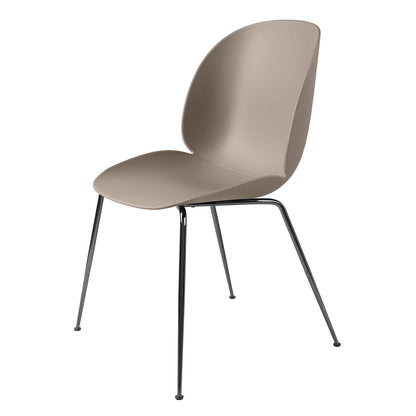 Beetle Plastic Chair Metal Base | New Beige Plastic Shell