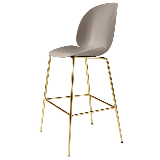 Beetle Plastic Bar Chair | New Beige Plastic Shell