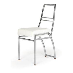Eileen Gray Aixia Chair | White Leather Seat