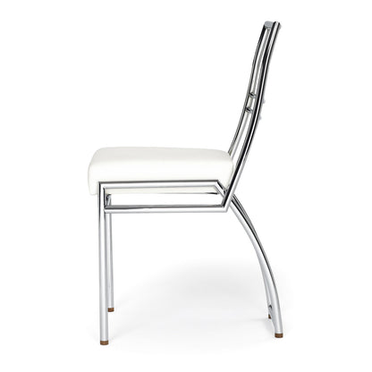 Eileen Gray Aixia Chair | White Leather Seat