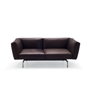 Avio Compact 2 Seat Sofa | Volo Leather 947 Coffee Bean