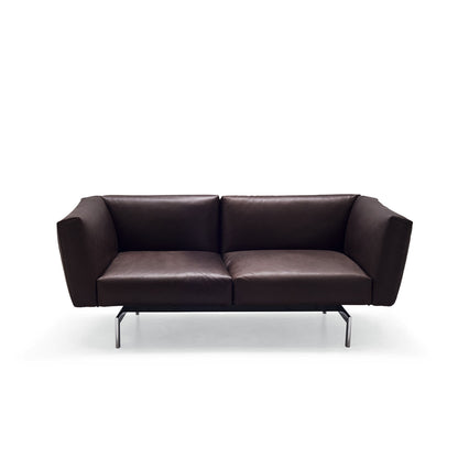 Avio Compact 2 Seat Sofa | Volo Leather 947 Coffee Bean