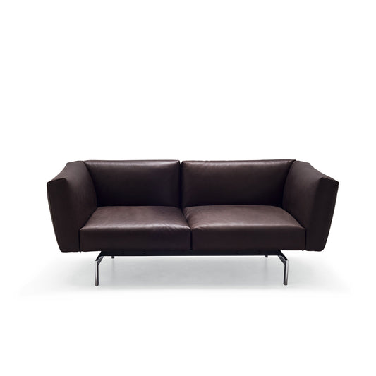 Avio Compact 2 Seat Sofa | Volo Leather 947 Coffee Bean