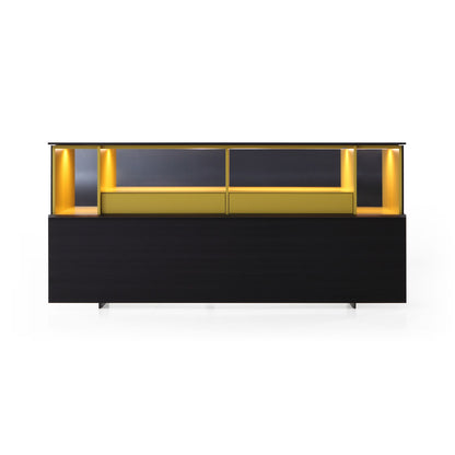 Gallery Low Sideboard 240cm | Sahara Noir Marble Top