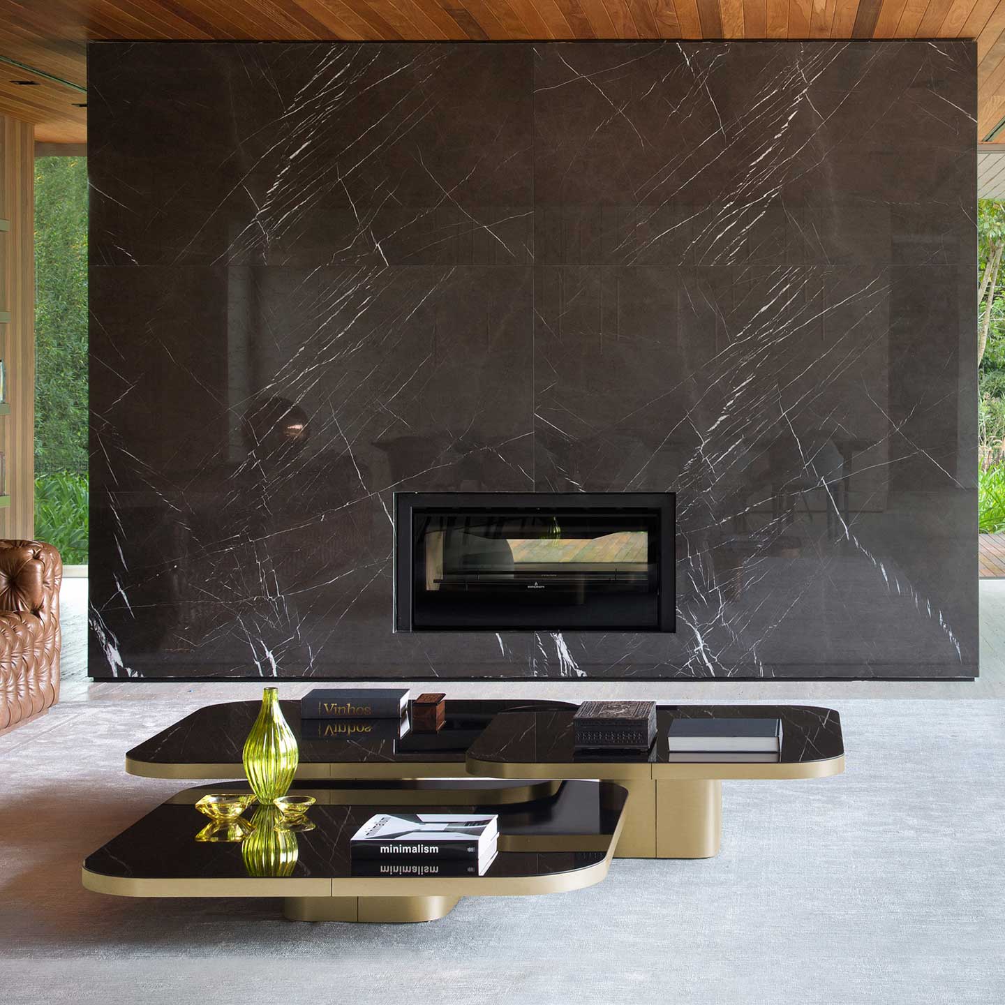Bow Coffee Table No 3 | Nero Marquina Marble Top