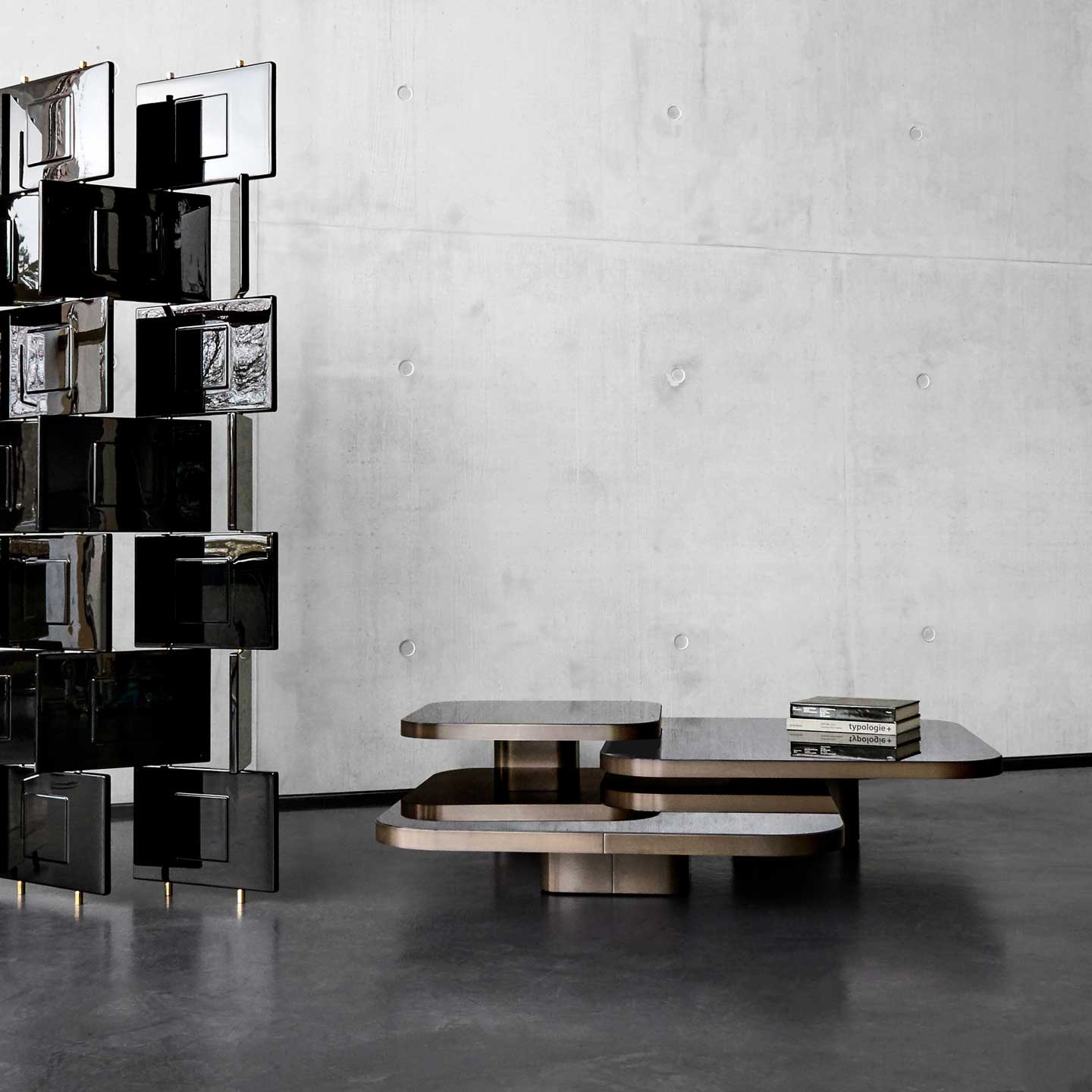 Bow Coffee Table No 5 | Nero Marquina Marble Top