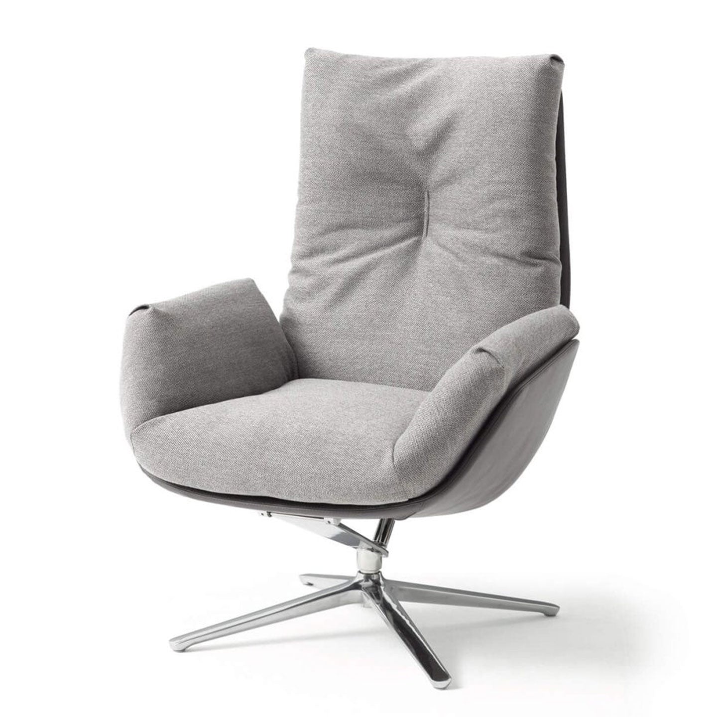 Cordia Lounge High Back Chair | Light Grey 5015 Fabric Upholstery