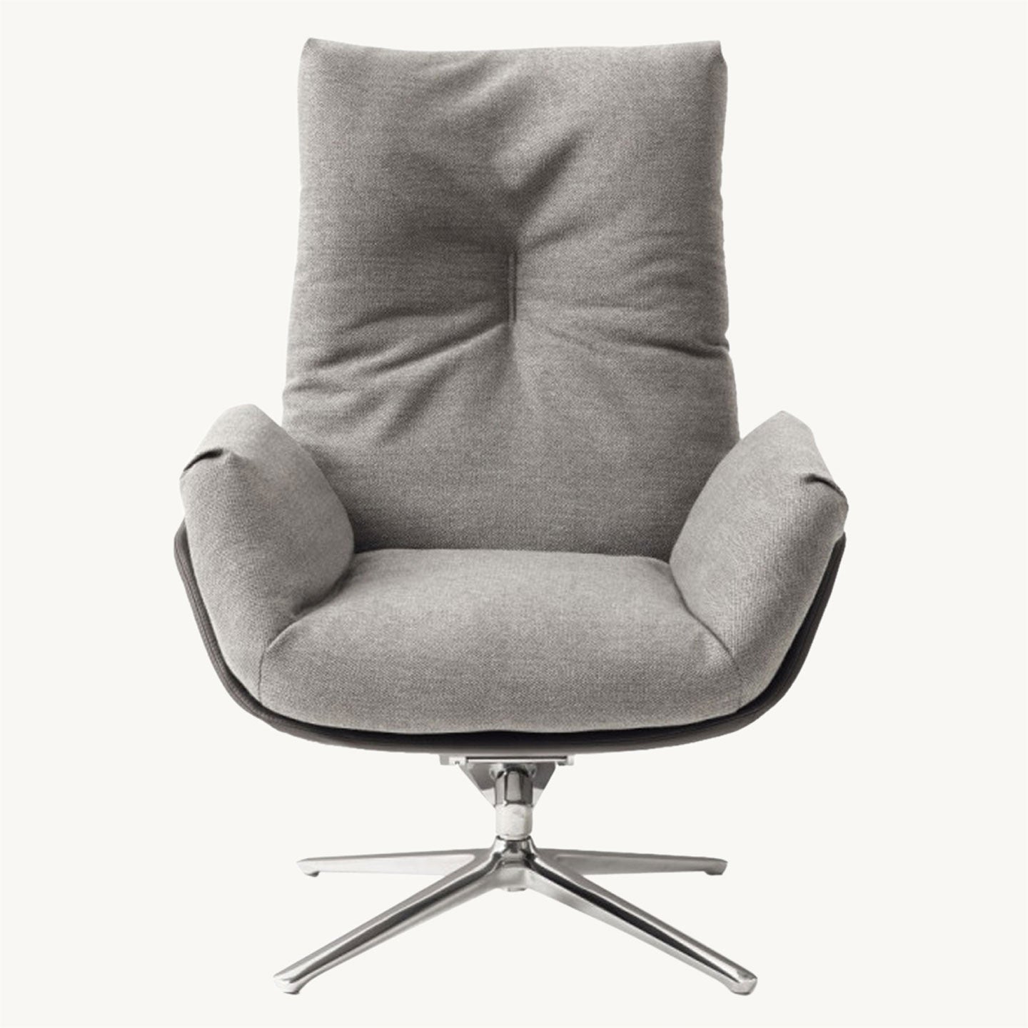 Cordia Lounge High Back Chair | Light Grey 5015 Fabric Upholstery
