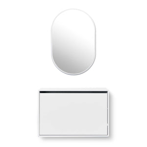 Hello Mirror and Shoe Store | White Lacquer