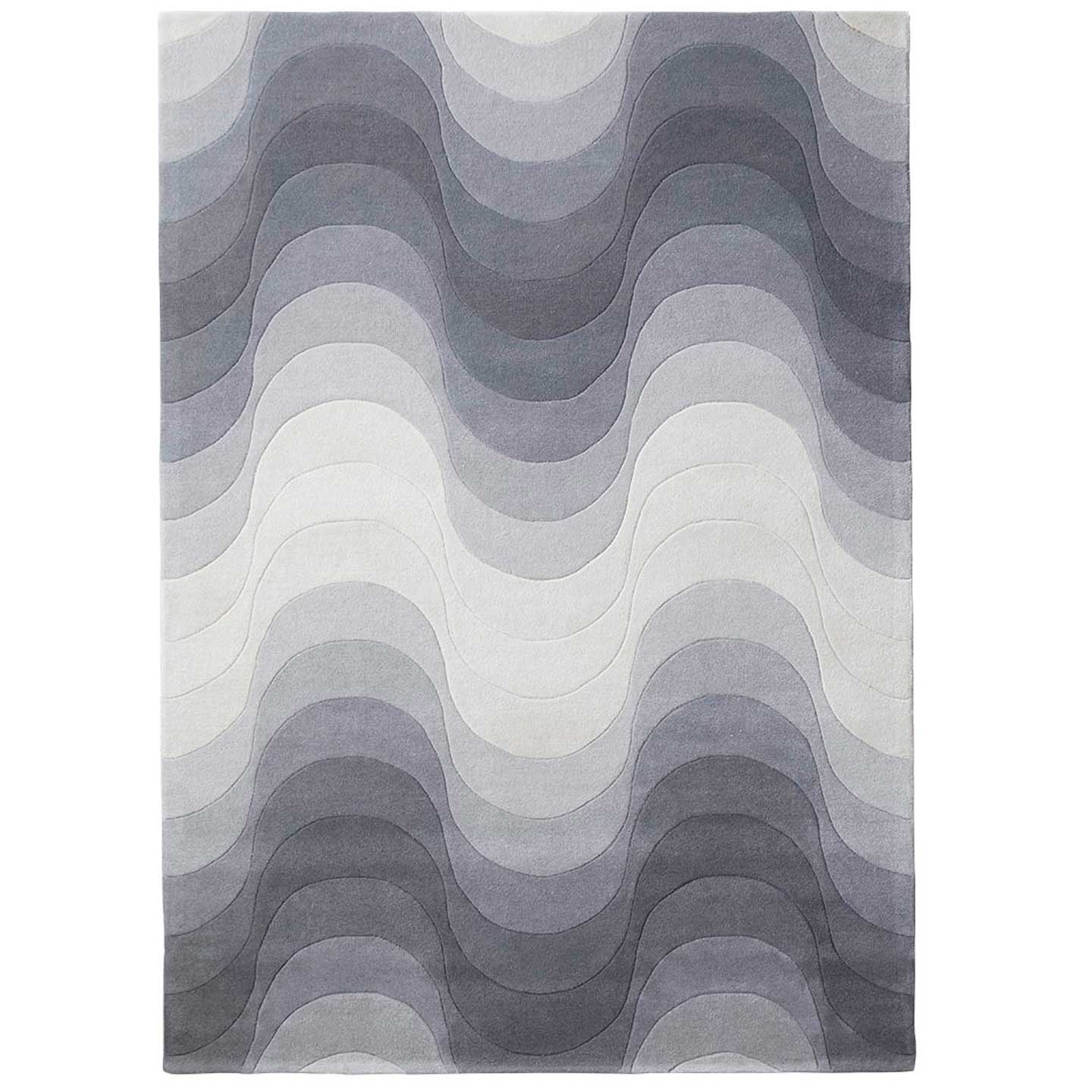 Wave Rug | Grey Hand-Tufted Wool