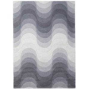 Wave Rug | Grey Hand-Tufted Wool