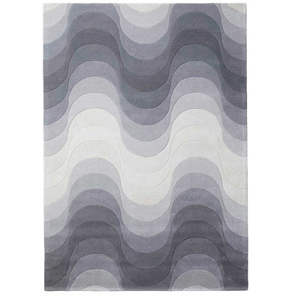 Wave Rug | Grey Hand-Tufted Wool