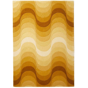 Wave Rug | Yellow Hand-Tufted Wool