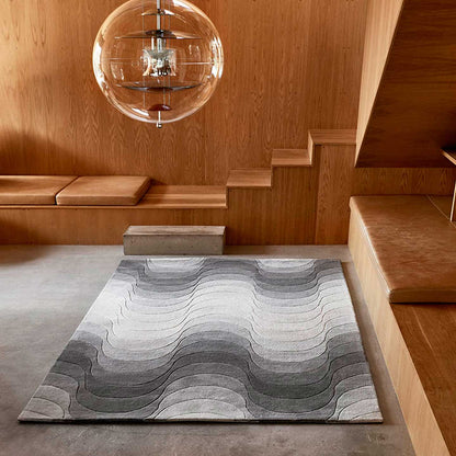 Wave Rug | Grey Hand-Tufted Wool