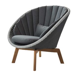 Peacock Lounge Chair | Grey Sunbrella Natte Fabric