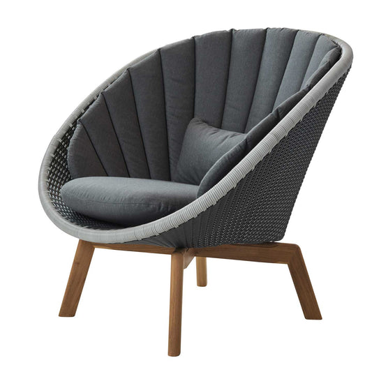 Peacock Lounge Chair | Grey Sunbrella Natte Fabric