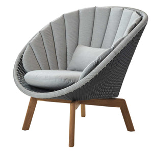 Peacock Lounge Chair | Light Grey Sunbrella Natte Fabric