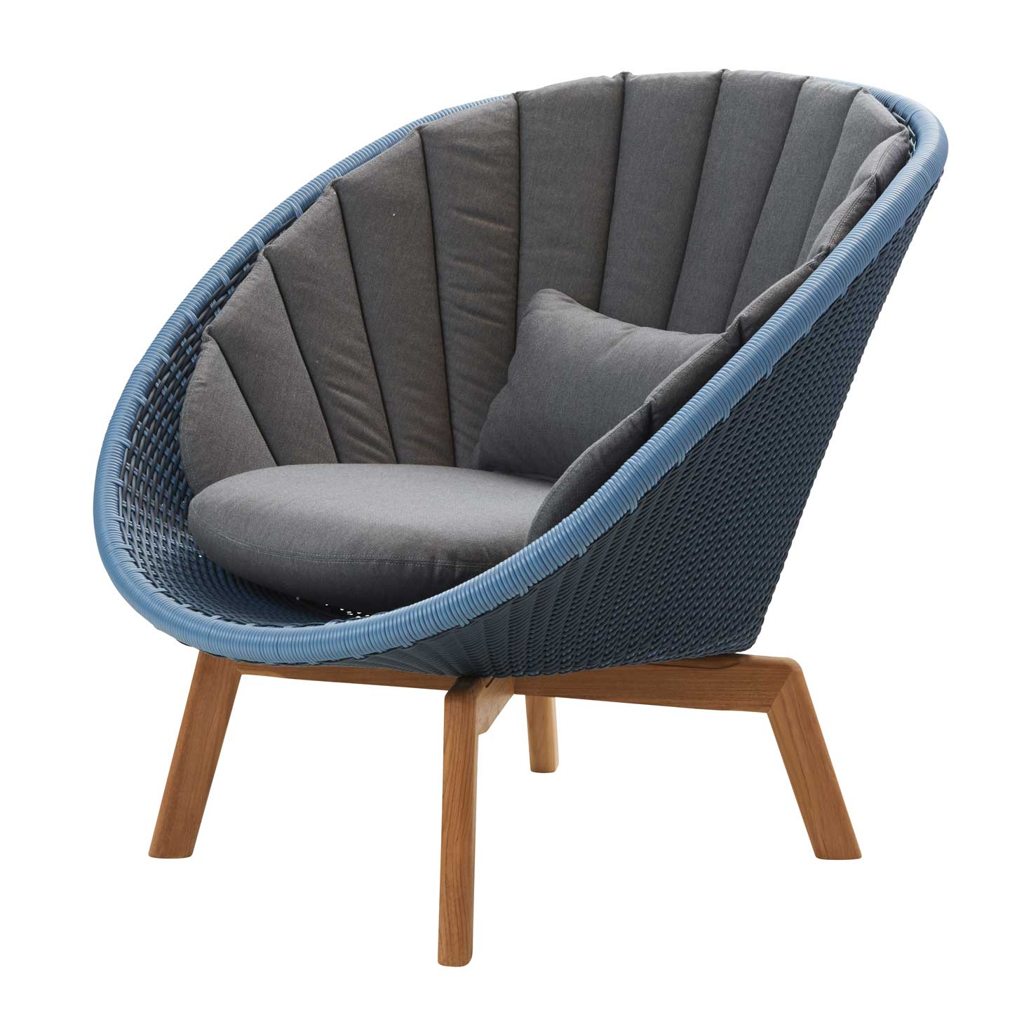 Peacock Lounge Chair | Grey Sunbrella Natte Fabric