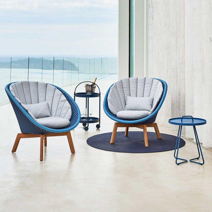 Peacock Lounge Chair | Light Grey Sunbrella Natte Fabric
