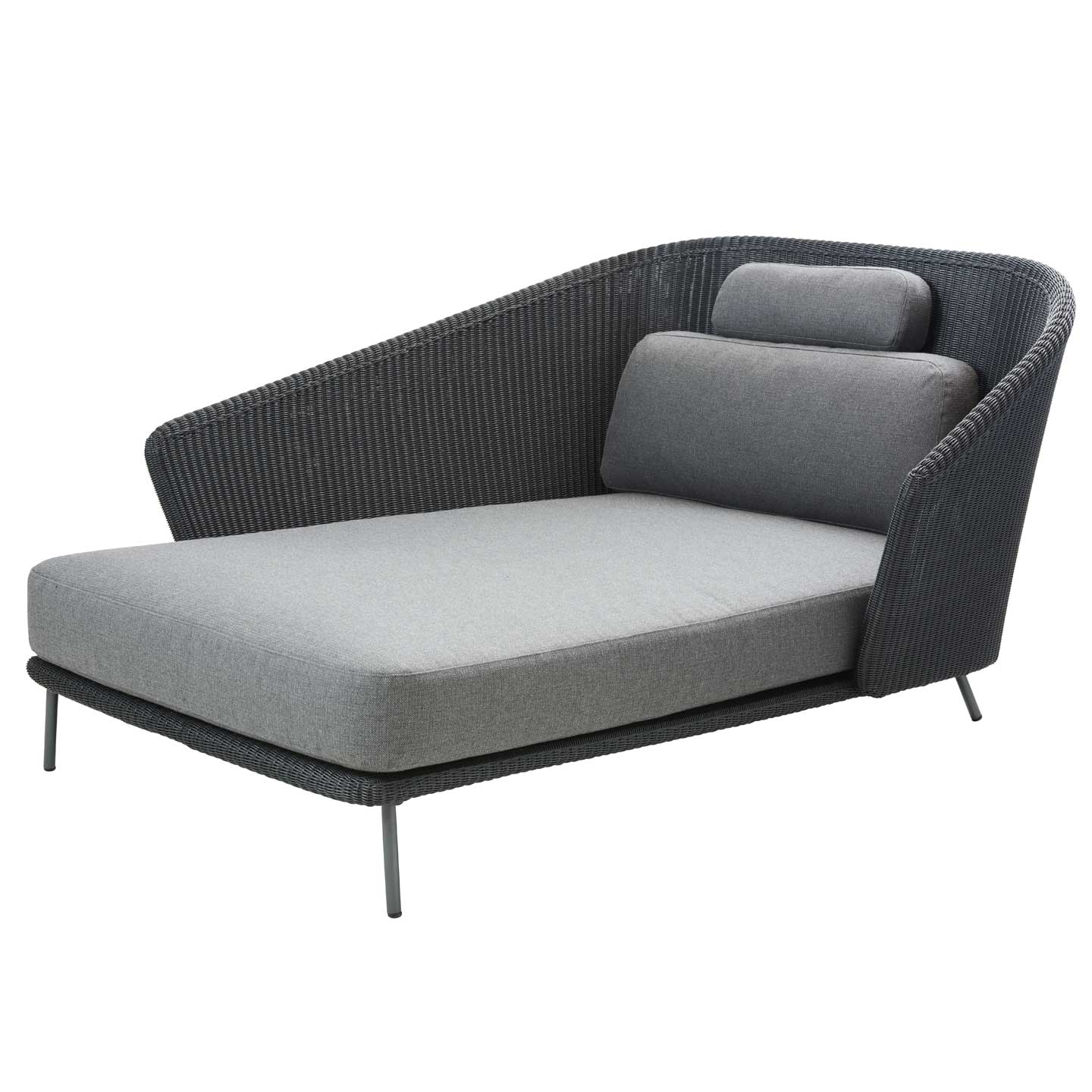 Mega Daybed | Soft Touch Grey and Graphite Weave