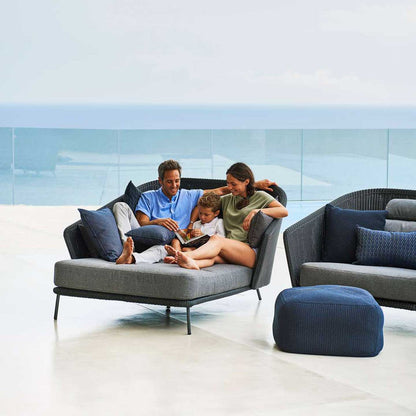 Mega Daybed | Soft Touch Grey and Graphite Weave