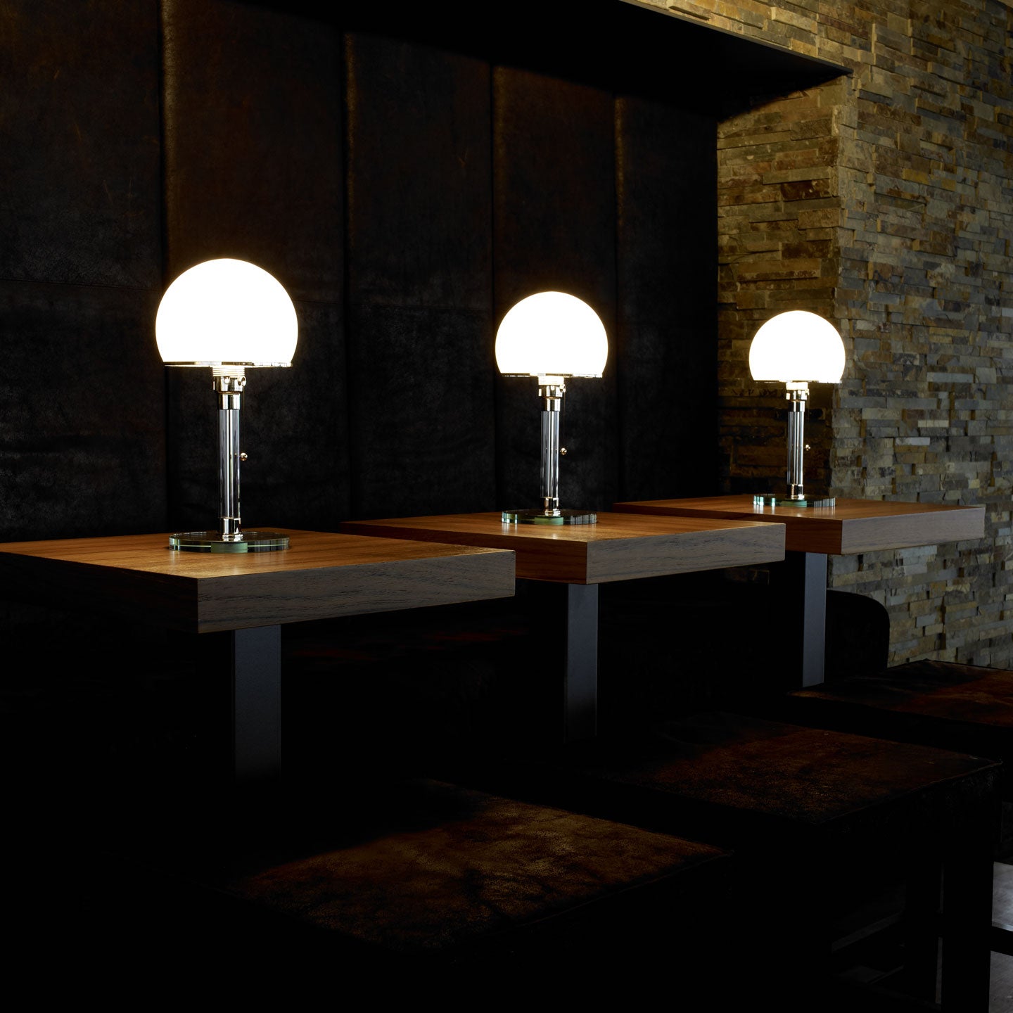 Wagenfeld 24 Table Lamp | Clear Glass Base and Stem
