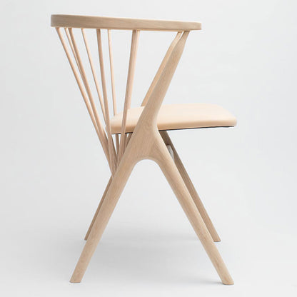 Sibast No 8 Chair | Light Grey Silk Leather Seat
