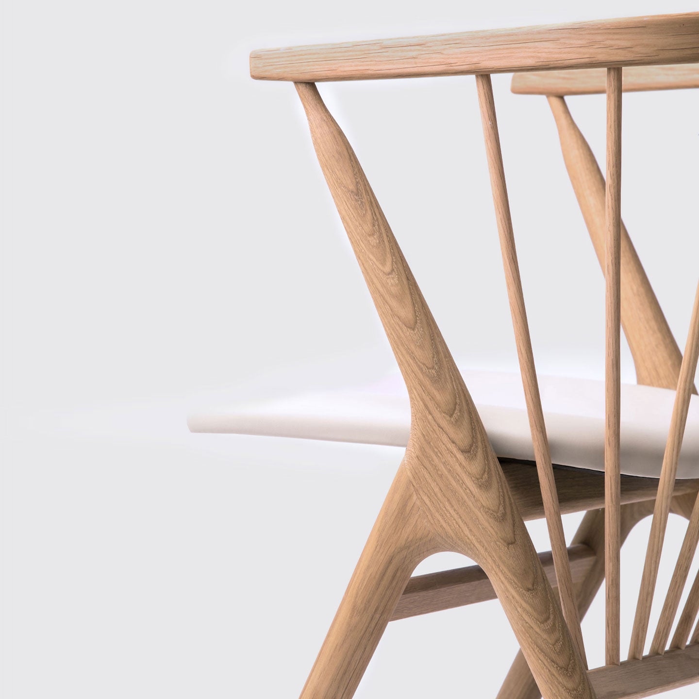 Sibast No 8 Chair | Light Grey Silk Leather Seat