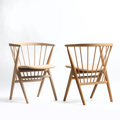 Sibast No 8 Chair | Light Grey Silk Leather Seat