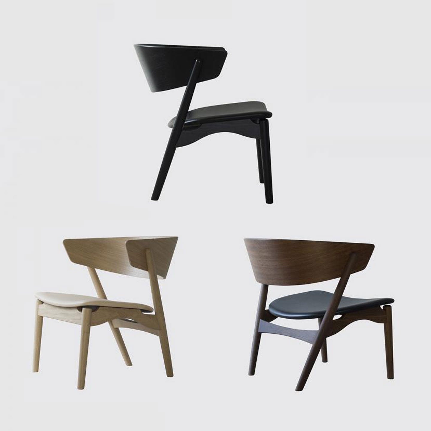 Sibast No 7 Lounge Chair | Anthracite Dune Leather Seat