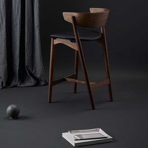 Sibast No 7 Barstool | Anthracite Dune Leather Seat