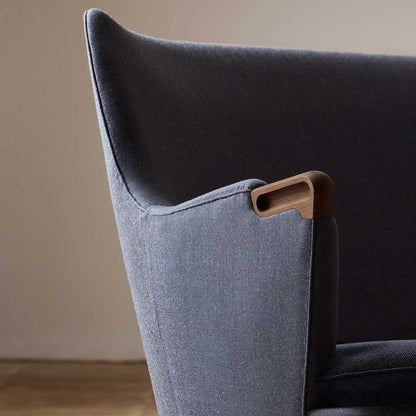 CH71 Lounge Chair | Charcoal 180 Seat Pale Grey 120 Shell Divina Mel