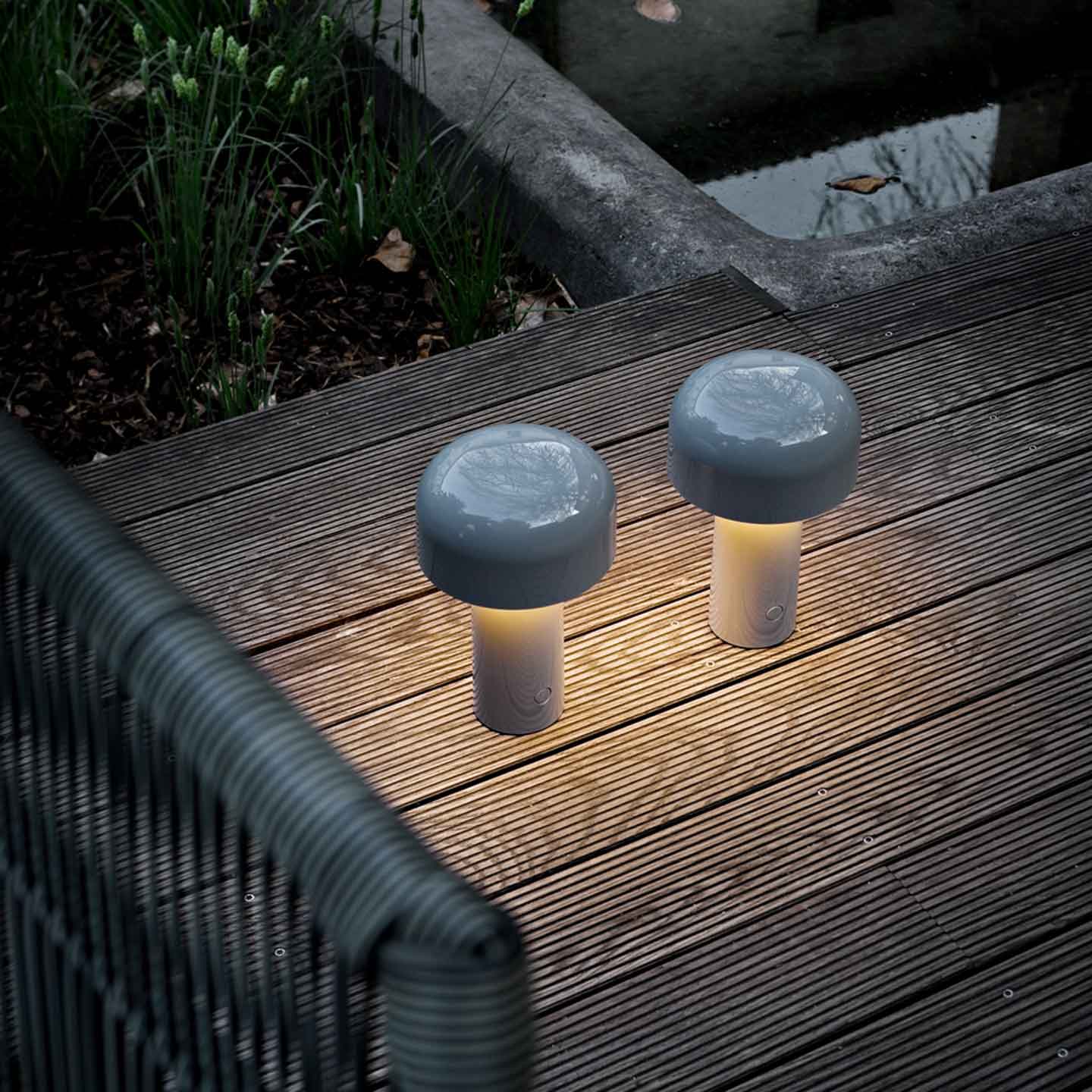 Bellhop Rechargeable Lamp | Grey Blue