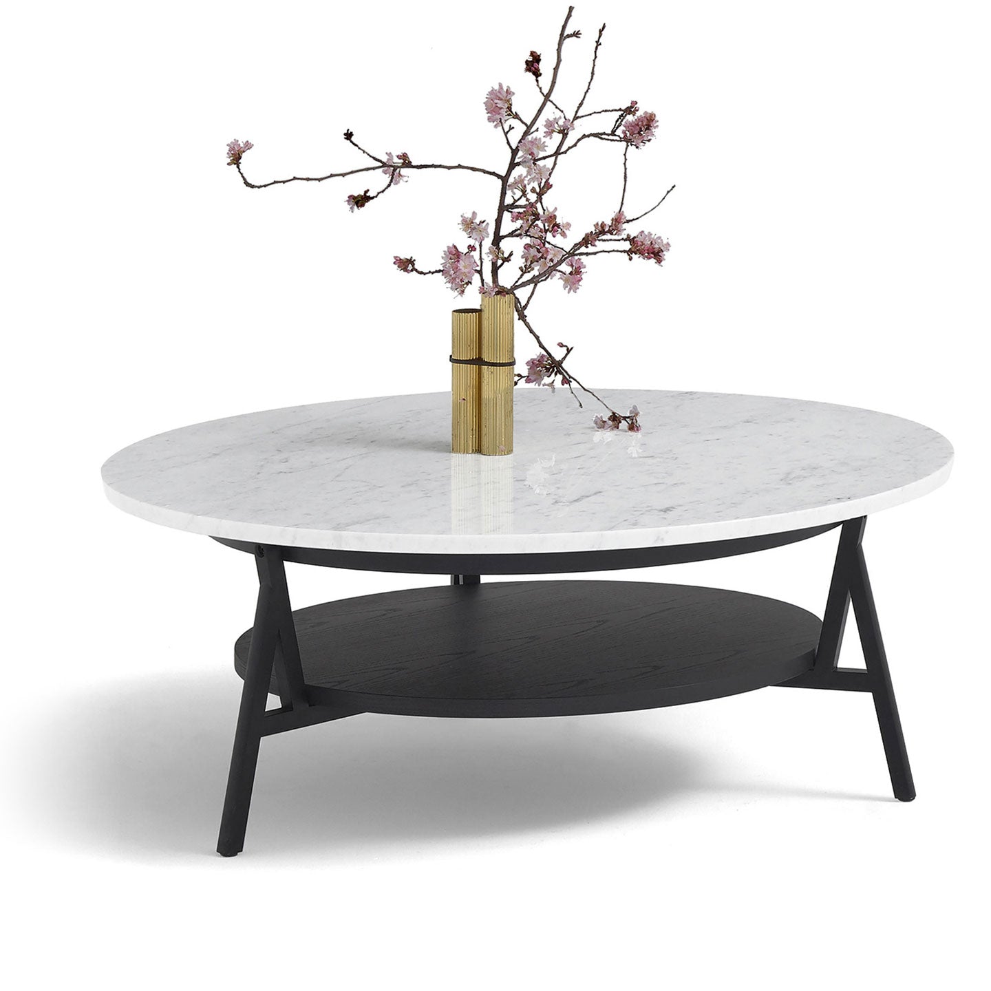 Cradle Coffee Table | White Carrara Marble Top