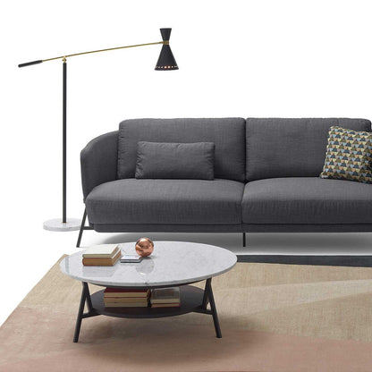 Cradle Coffee Table | White Carrara Marble Top