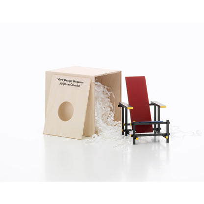 Miniature Red Blue Stool | Miniature Model
