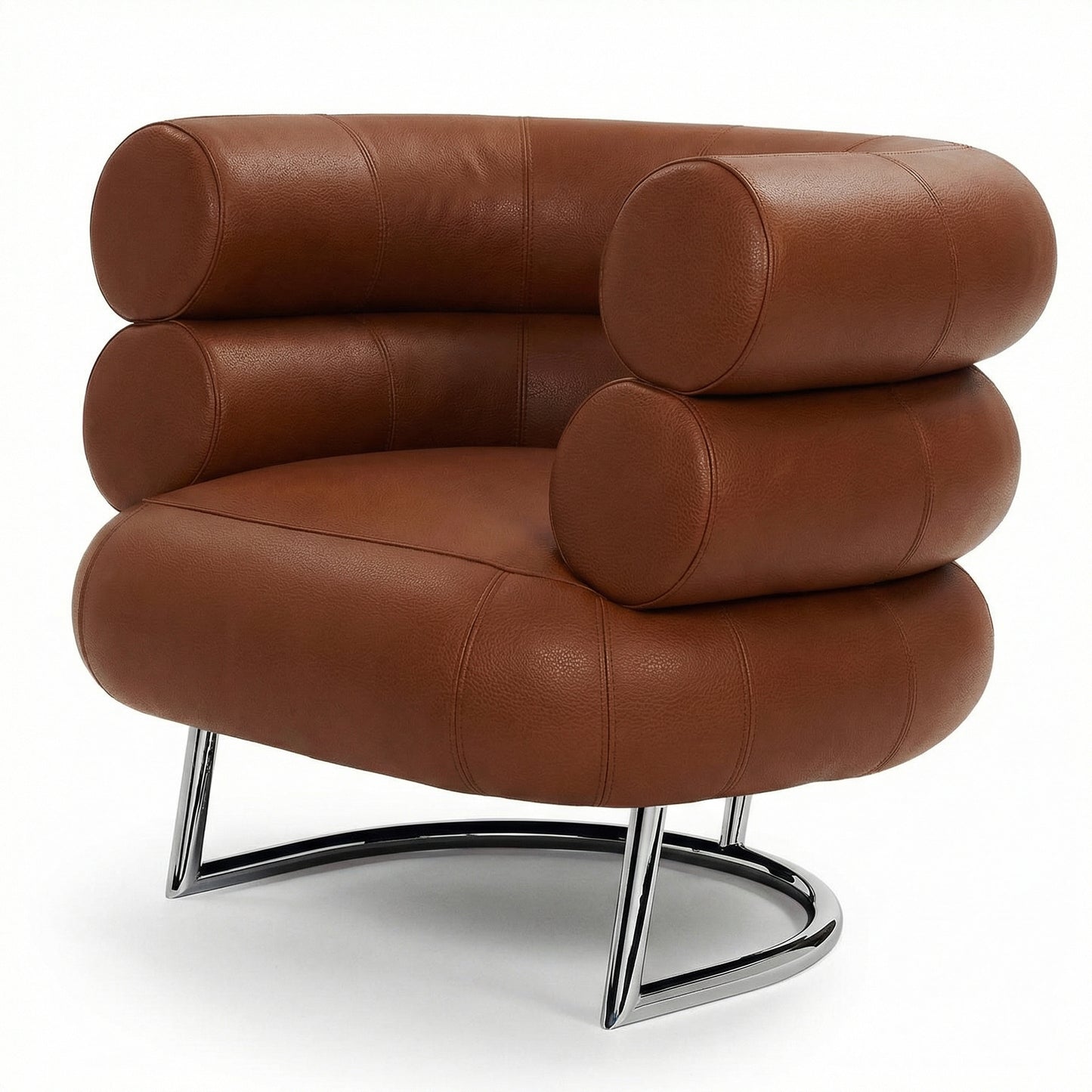 Eileen Gray Bibendum Chair | Brown Elmosoft Leather 33004 - Generated