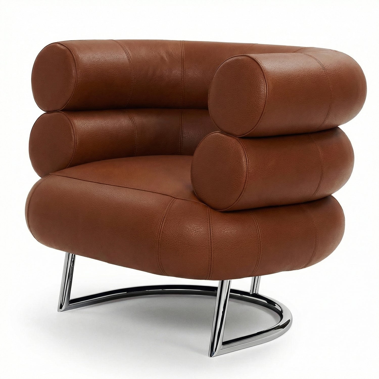 Eileen Gray Bibendum Chair | Brown Elmosoft Leather 33004 - Generated