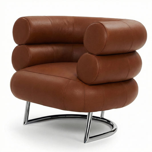 Eileen Gray Bibendum Chair | Brown Elmosoft Leather 33004 - Generated
