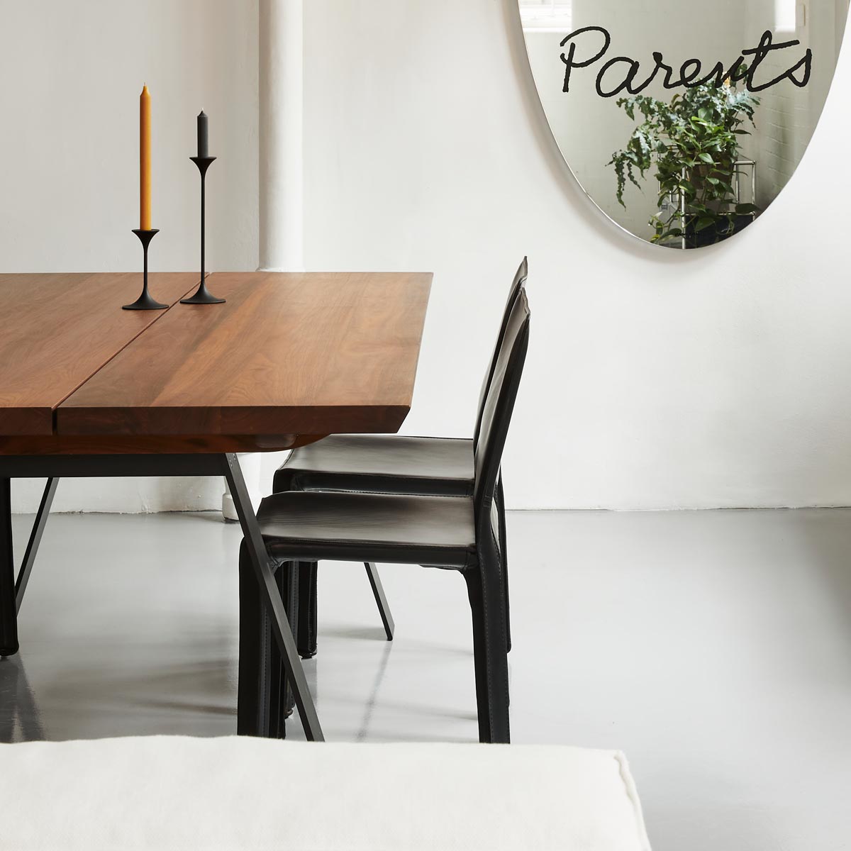 Cab 412 Side Chair | Black Hide