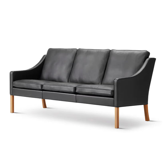 Mogensen 2209 3 Seat Sofa | Black Primo 88 Leather