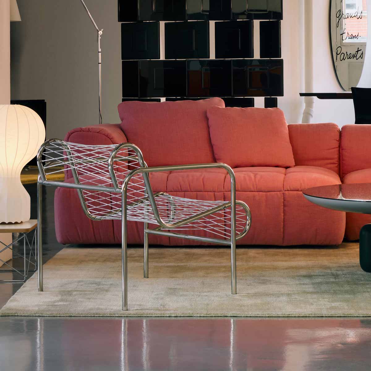 Wire Chair | Hand Polished Stainless Steel Frame