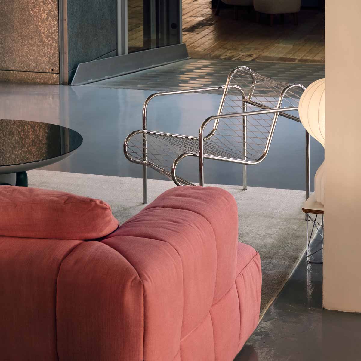 Strips Sofa S3 Configuration | Magenta Etoile 147 Fabric