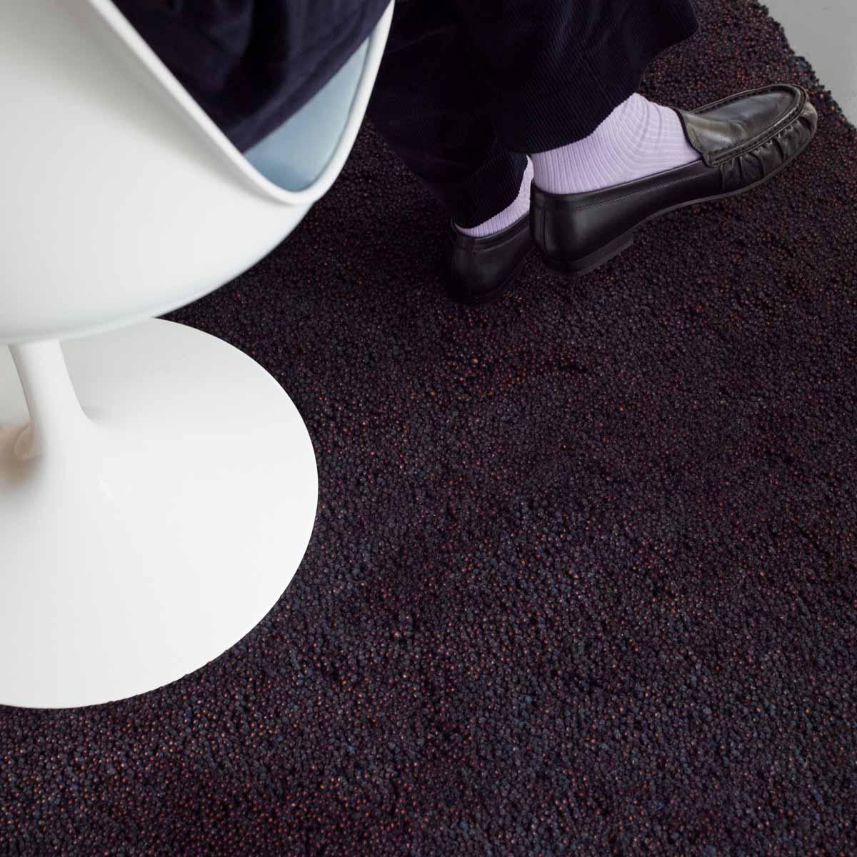 Tulip Chair with Seat Pad | White Fibreglass Shell